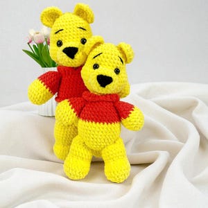 Winnie the Pooh Amigurumi Crochet Pattern, Pooh Bear, Cute Animal Crochet Pattern, Adorable plus toy amigurumi pattern,PDF Pattern Download