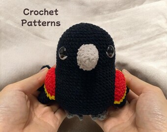Crochet Red Winged Blackbird Amigurumi Pattern (PDF)