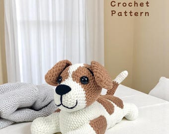 Jack Russell Terrier Crochet Pattern: Amigurumi Dog Plush Toy (PDF)