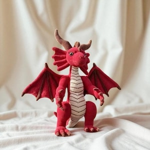 Red Dragon Crochet Pattern: Advanced Amigurumi Plushie (PDF Pattern)