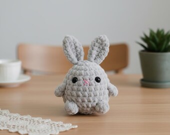 Cute Bunny Crochet Pattern PDF, Mini Rabbit Amigurumi Tutorial, Plush Bunny Crochet Toy, Easy Crochet Animal Pattern