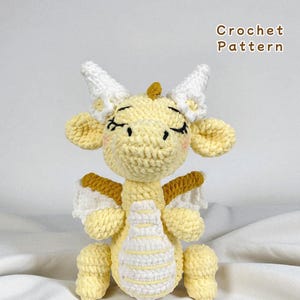 Dragon Girl Crochet Pattern PDF, Fantasy Amigurumi Plush Toy Tutorial, Cute Stuffed Animal Digital Download