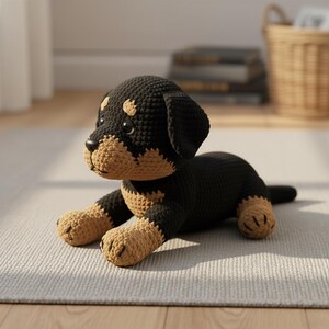 Rottweiler Dog Crochet Pattern PDF, , Realistic Dog Crochet Pattern for Advanced Beginners, Dog Crochet (PDF Pattern) image 4