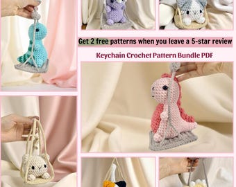Crochet Animal Keychain Pattern Bundle: 7-in-1 Amigurumi DIY (PDF Pattern)