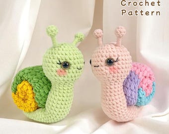 Pacote PDF com Padrão de Crochê de Caracol: Chaveiros de Pelúcia Amigurumi (Download Digital)