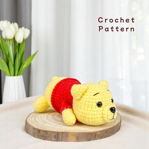 Winnie The Pooh Crochet Pattern PDF, Winnie The Pooh Keychain Pattern, Amigurumi Bear Crochet Pattern, Stuffed Pooh Toy, Crochet Pattern