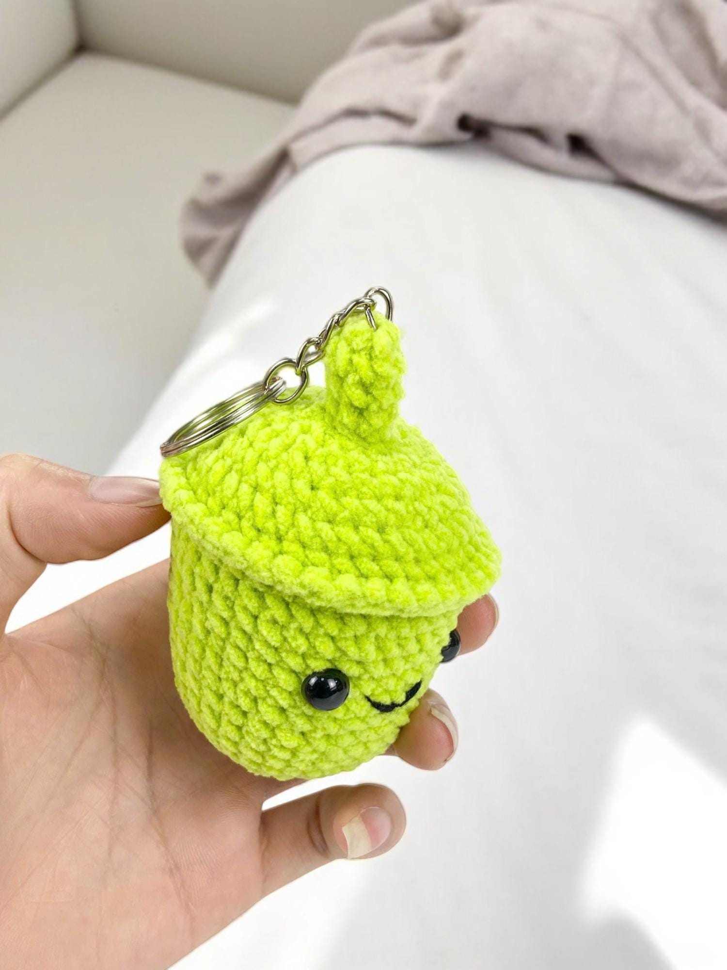 Matcha & Orange Drink Crochet Pattern: No-sew Keychain Set (PDF