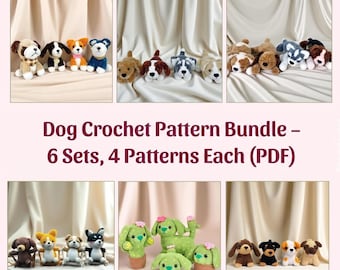 Dog Crochet Pattern Mega Bundle: 24 Amigurumi Puppy Designs (PDF Download)