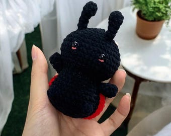 Haakpatroon lieveheersbeestje: fluwelen amigurumi-sleutelhanger (pdf)