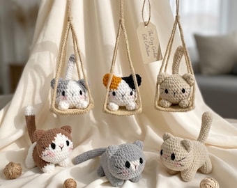 Cat Crochet Pattern PDF Bundle: 6 Amigurumi Kitten Plushies (Beginner Friendly)