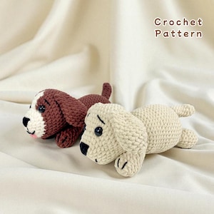 Dog Crochet Pattern Set: Amigurumi Puppy Plush Toy Duo (PDF Pattern)