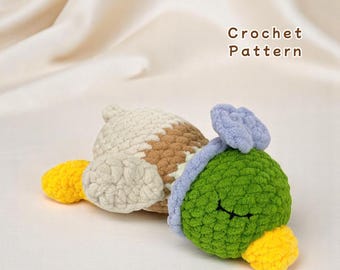 Amigurumi Mallard Duck Crochet Pattern: Sleeping Plush Toy (PDF)