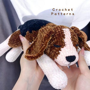 Beagle Dog Plush Crochet Pattern PDF, Amigurumi Crochet Pattern, Puppy Crochet Pattern English, Dog Crochet Pattern