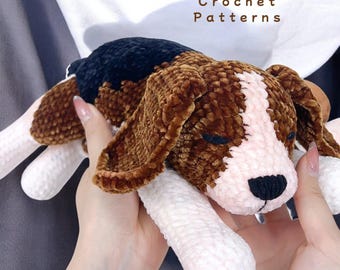Beagle Dog Plush Amigurumi Crochet Pattern (PDF)