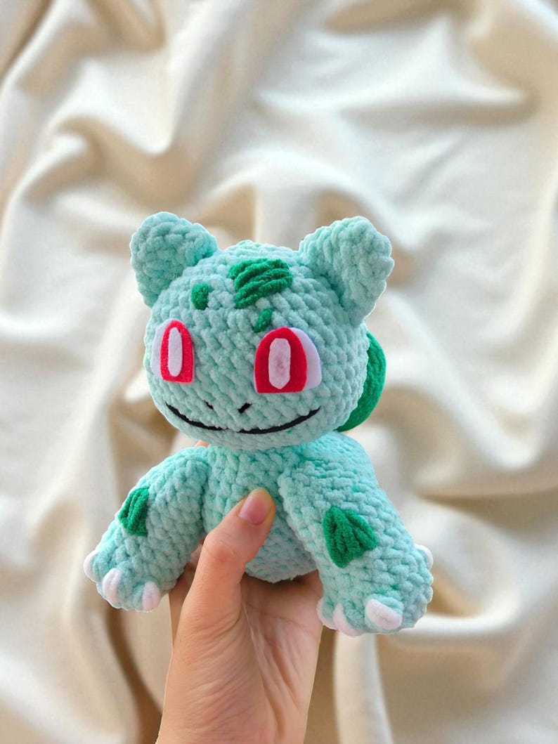 Bulbasaur Crochet Pattern PDF, Cute Amigurumi Pokemon Plush Toy ...