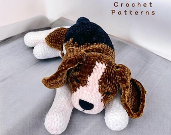 Beagle Hund Plüsch Amigurumi Häkelanleitung (PDF)