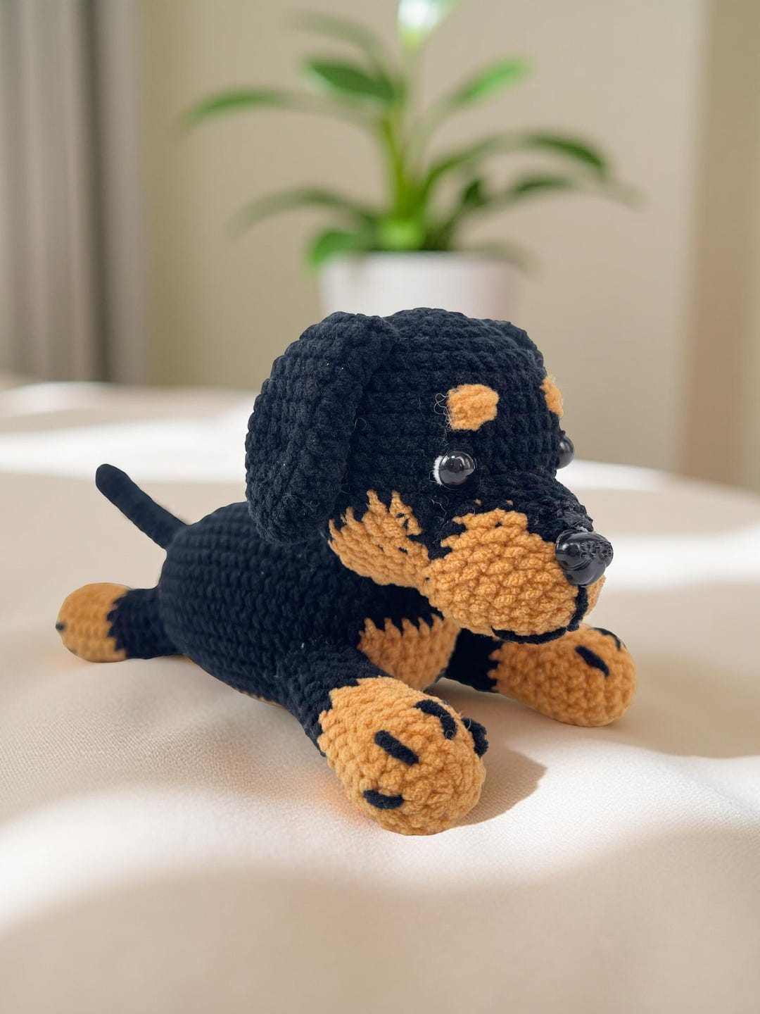 Amigurumi Rottweiler Dog Crochet Pattern, Beginner Friendly Easy ...