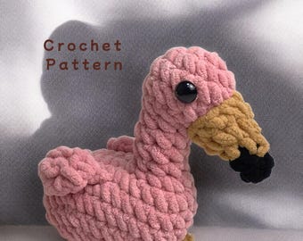Amigurumi Flamingo Crochet Pattern: Beginner Plushie (PDF Download)