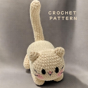 Crochet Cat Pattern, Amigurumi PDF Tutorial in English (US Terms), Cute Handmade Plush Toy