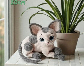 cat crochet pattern, sphynx cat crochet patterns, easy beginner crochet,  amigurumi cat crochet pattern pdf