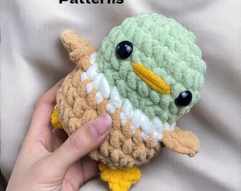 No-Sew Crochet Mallard Duck Amigurumi Pattern (PDF Download)