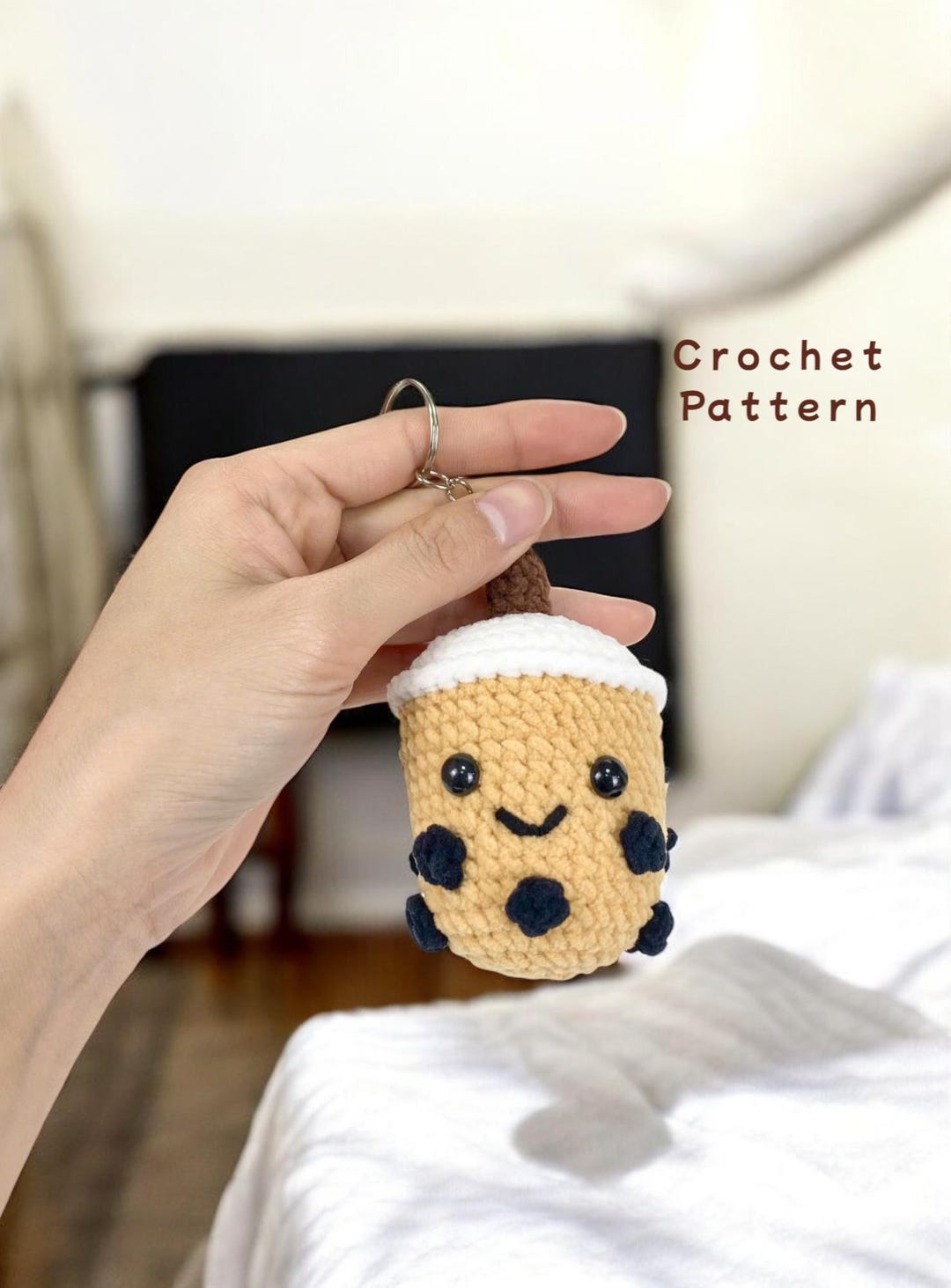Pearl Milk Tea Crochet Pattern: Drink Amigurumi Keychain (PDF) - Etsy