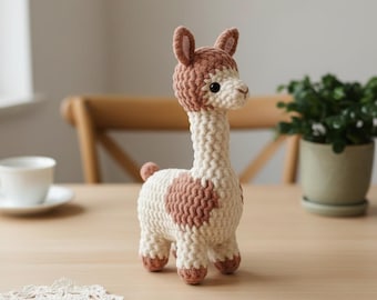 Camel Crochet Pattern PDF, Cute Llama Alpaca Style Amigurumi, Realistic Standing Animal