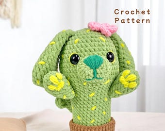 Cactus Dog Crochet Pattern: Amigurumi Plush Toy (PDF Pattern)