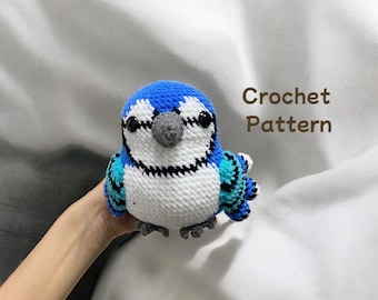 Blue Jay Amigurumi Crochet Pattern: Beginner-Friendly PDF (Digital Download)