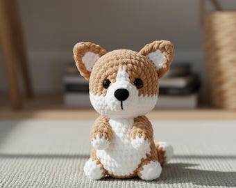 Shiba Inu Crochet Pattern PDF, Cute Dog Amigurumi Pattern, Kawaii Puppy Plush, Beginner Friendly, Low Sew Crochet Toy