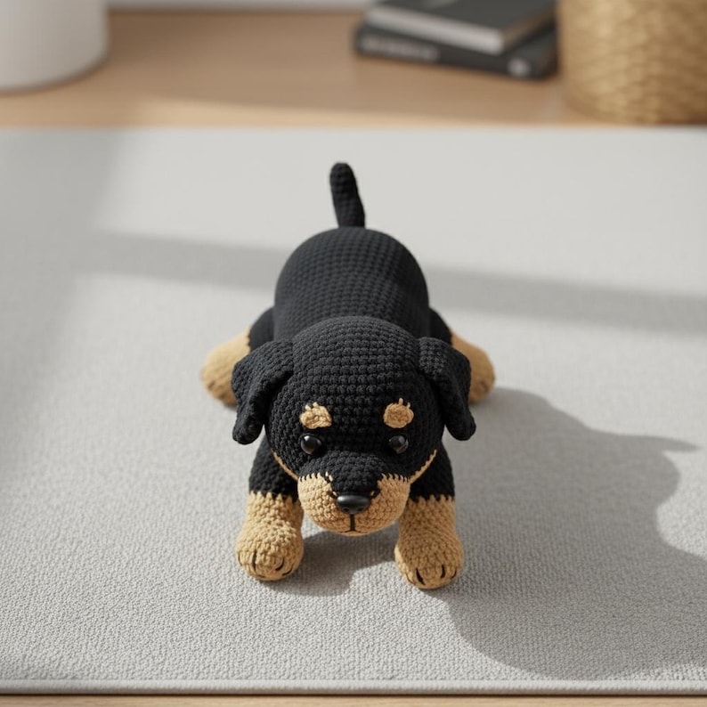 Rottweiler Dog Crochet Pattern PDF, , Realistic Dog Crochet Pattern for Advanced Beginners, Dog Crochet (PDF Pattern) image 2