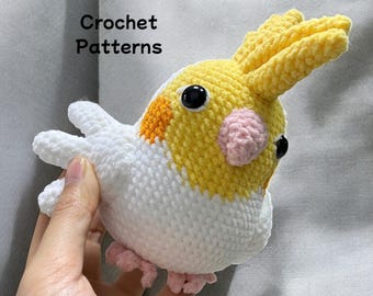 Cockatiel Crochet Pattern PDF, English Only, Cockatiel Amigurumi Crochet Pattern, Perfect Gift for Cockatiel Lovers