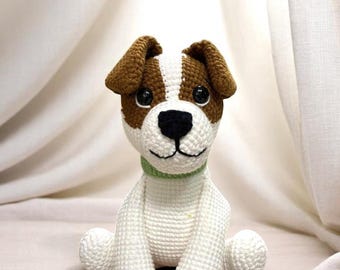 Jack Russell Terrier Crochet Pattern: Amigurumi Puppy Toy (PDF Pattern)