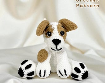 Jack Russell Crochet Pattern: Amigurumi Puppy Plush Toy (PDF Pattern)
