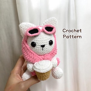 Chill Cat Amigurumi Crochet Pattern: Relaxed Plushie (PDF)
