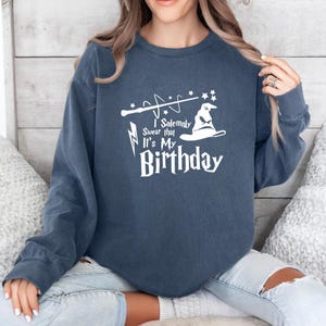 Birthday Shirt for Women Men, I Solemnly Swear It’s My Birthday Tee, Magical Inspired Funny Party Top, Unisex Cotton Outfit