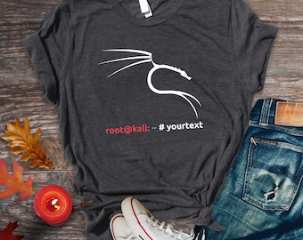 Custom Hacker Dragon Linux T-Shirt – Cybersecurity Geek Tee, Personalized Terminal Command Shirt, Ethical Hacking Pentest Top