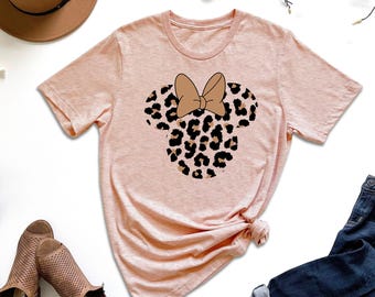 Safari Minnie Mouse Shirt, Safari Minnie Shirt, Disney Girls Shirt, Women's Disney Minnie Leopard Shirt, Minnie Mouse Shirt, Disneyland Trip