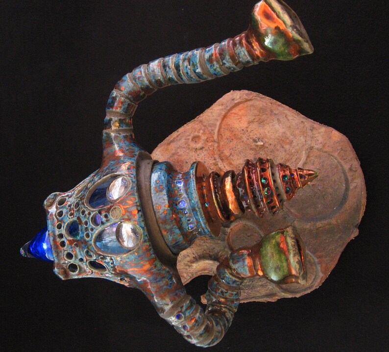Forry Ackergun Raku Fired Ceramic Sculpture image 9