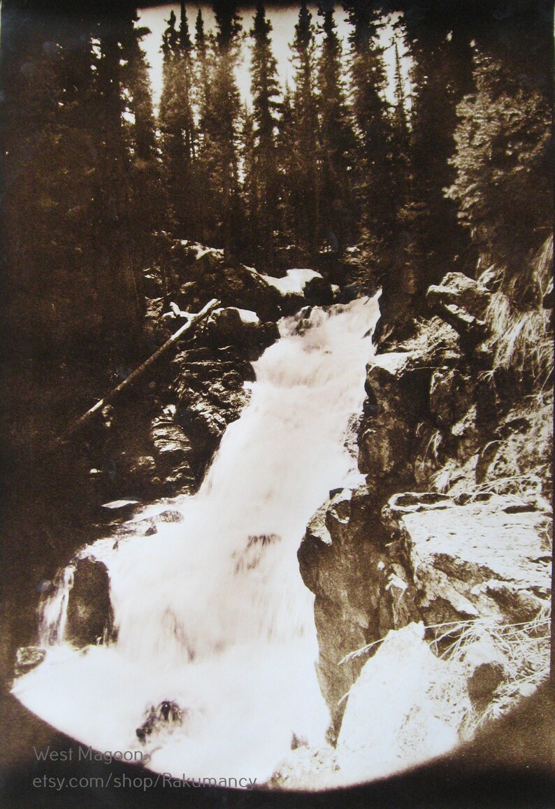 Hidden Falls 2001. Film Photograph, Lith Printed, toned, Framed, by West Magoon image 1