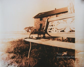 Stonehouse Pinhole.  Film Photograph, Lith Printed, Framed, by Tana Libolt