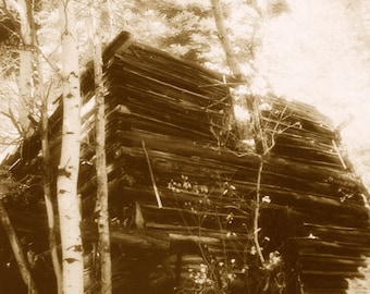 Queen Mine Cabin.  Film Photograph, taken with infrared film, Framed, by Tana Libolt