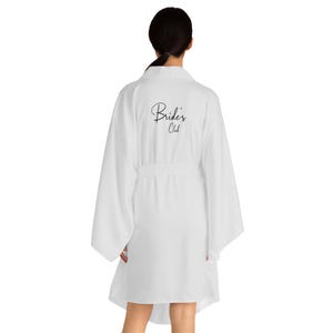 Elegante Langarm Kimono Robe für Bräute, Hochzeitsgeschenk, Brautparty-Kleidung, Spa-Tag, entspannendes Faulenzen