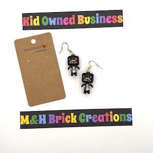 Baby Big Head Monster Earrings - Made From LEGO® Bricks