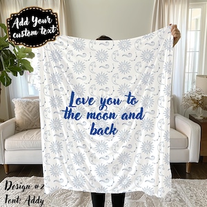 Personalized Celestial Blanket, moons and stars blanket, constellations and galaxies blanket, sun and moon blanket, custom throw blanket
