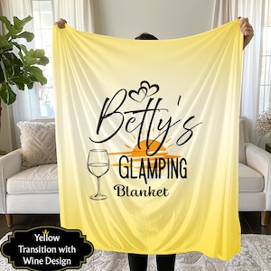 Personalized Glamping Blanket: Custom Camper Blanket, Minky Fleece