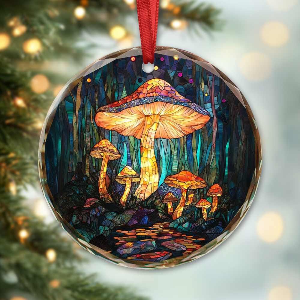 36 Stunning DIY Christmas Tree Decoration Ideas 31 Magic Mushroom Christmas Glass Ornament, Mushroom Decor Gifts for…