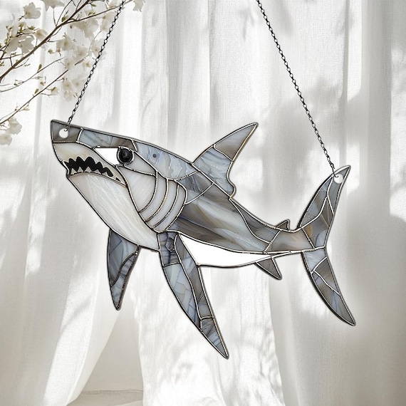 Shark Acrylic Suncatcher, Shark Ornaments, Shark Decor, Shark Gifts For Women Men, Shark Sun Catcher For Window Hanging, Shark Lovers Gift