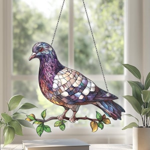 Pigeon Acrylic Suncatcher Window Hanging, Pigeon Ornaments, Pigeon Decor, Pigeon Gifts For Women Men, Gift For Pigeon Lovers