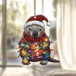 Wombat Acrylic Suncatcher Window Hanging, Wombat Ornaments, Wombat Decor, Wombat Gifts For Women Men, Gift For Wombat Lovers